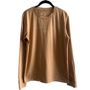 Dutch Bros Coffee Tan Change The World Long Sleeve Tee T-Shirt Minimal Fall